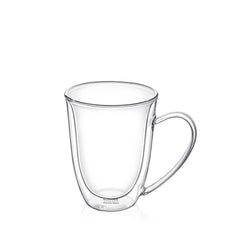 Wilmax Doppelwandiger Thermoglas-Becher, 400 ml, WL-888727/A