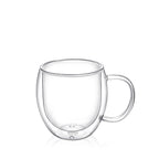 Wilmax Doppelwandige Tasse 500 ml Transparent aus Glas