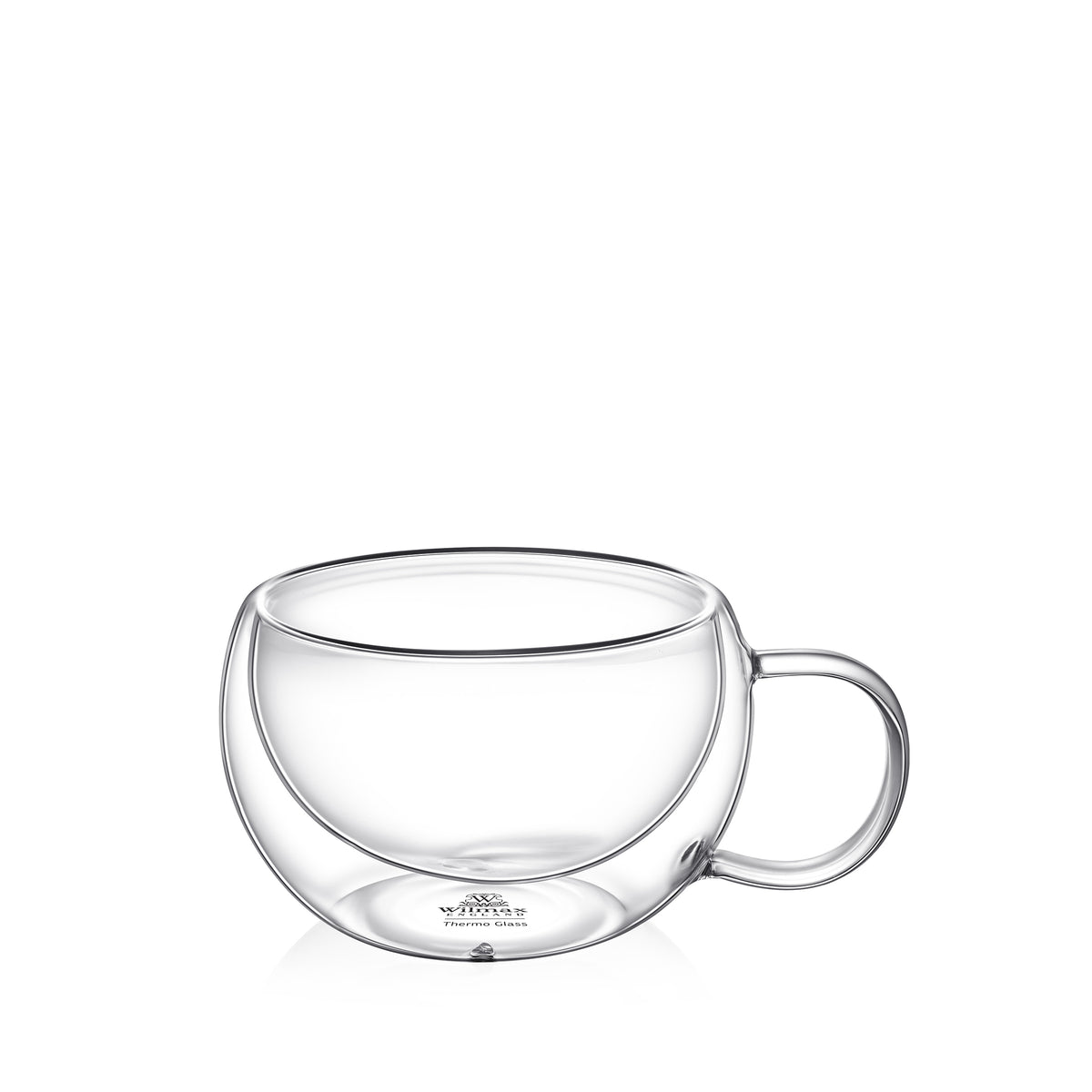 Wilmax Doppelwandiger Thermoglas-Becher, 400 ml, WL-888770/A