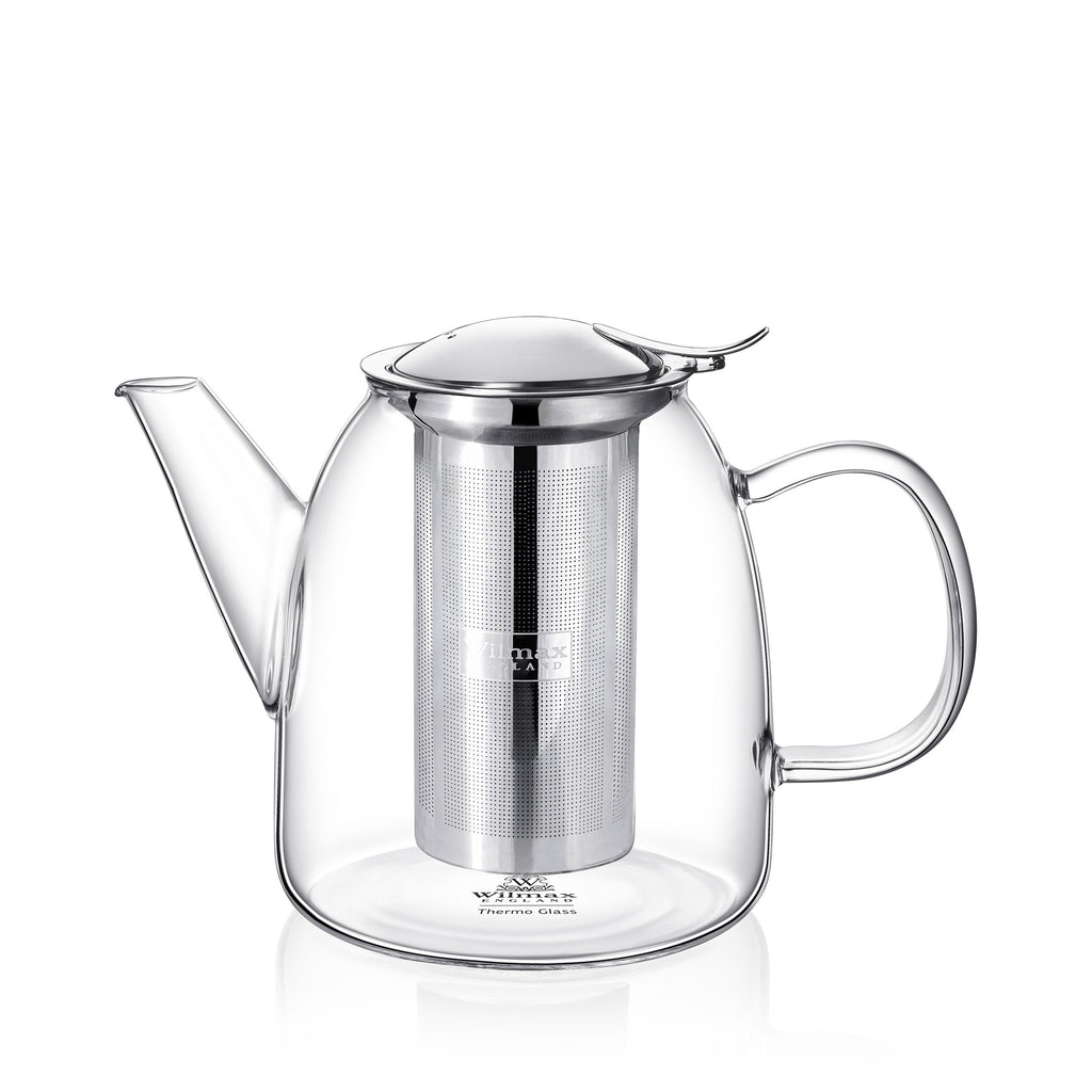 Wilmax Teekanne 1450 ml Thermoglas Edelstahlfilter WL-888809/A