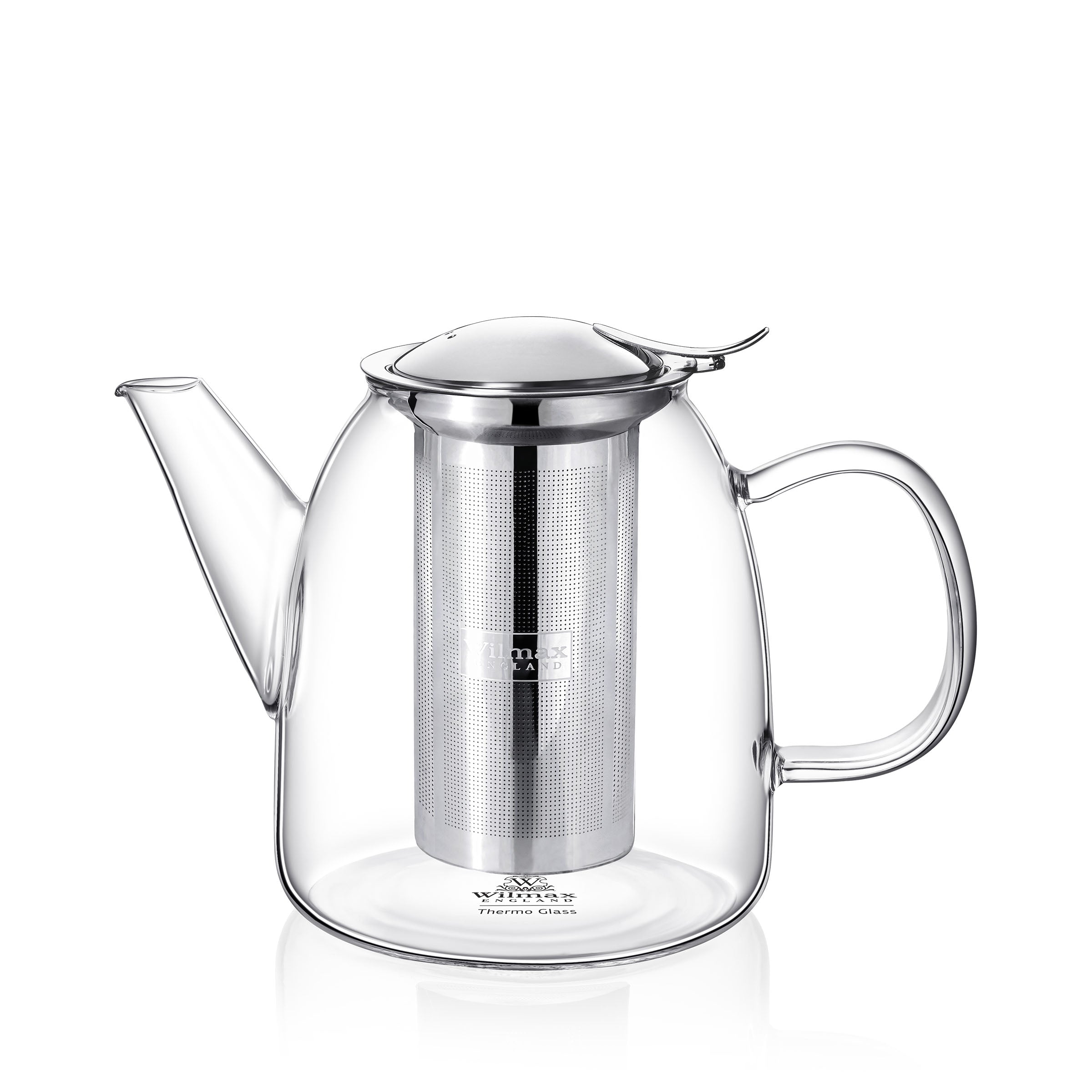 Wilmax Teekanne 1450 ml Thermoglas Edelstahlfilter WL-888809/A