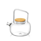 Wilmax Servis Set 10-teilig aus Borosilikatglas, Bambus & Porzellan