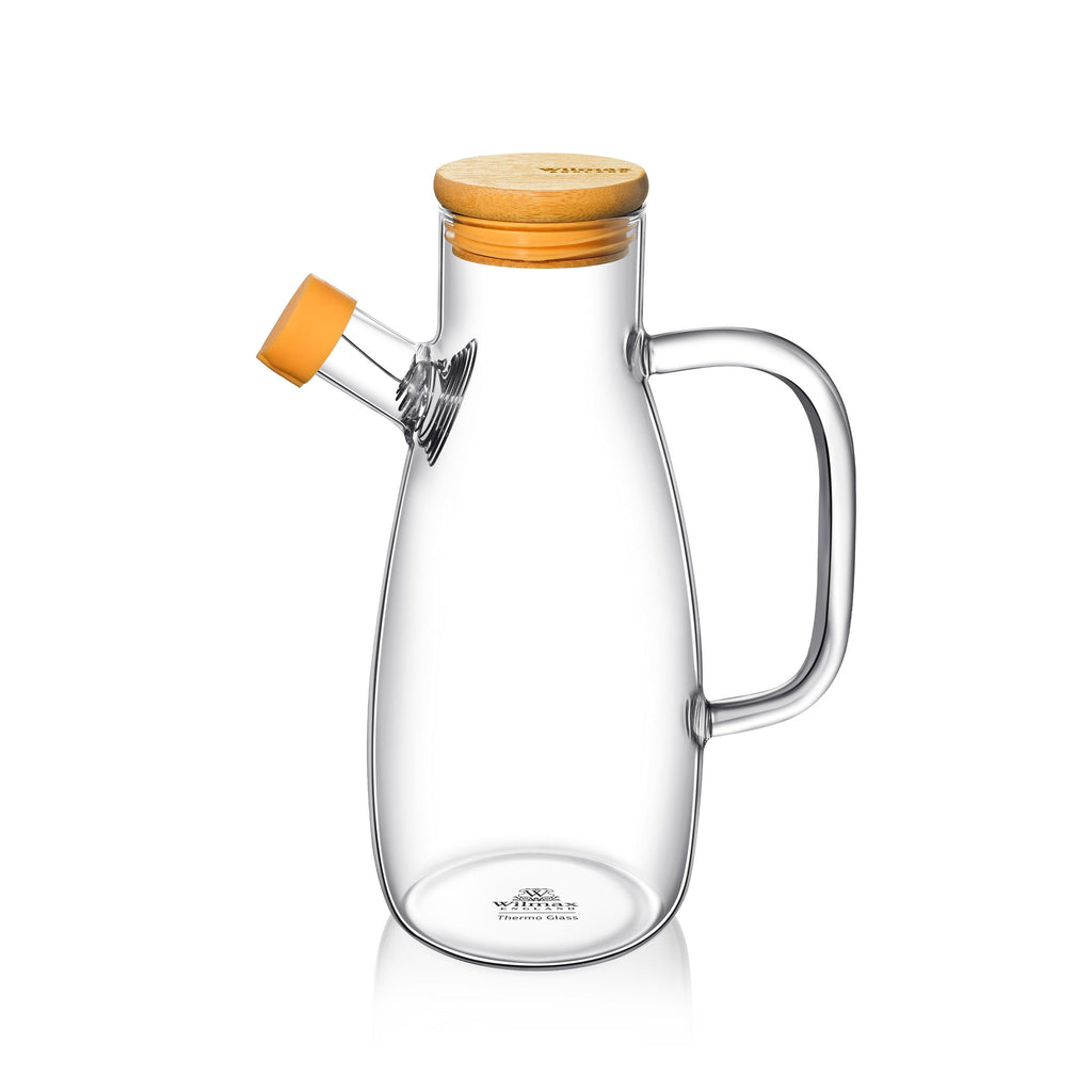 Wilmax Ölflasche 1000 ml mit Filter Transparent aus Glas