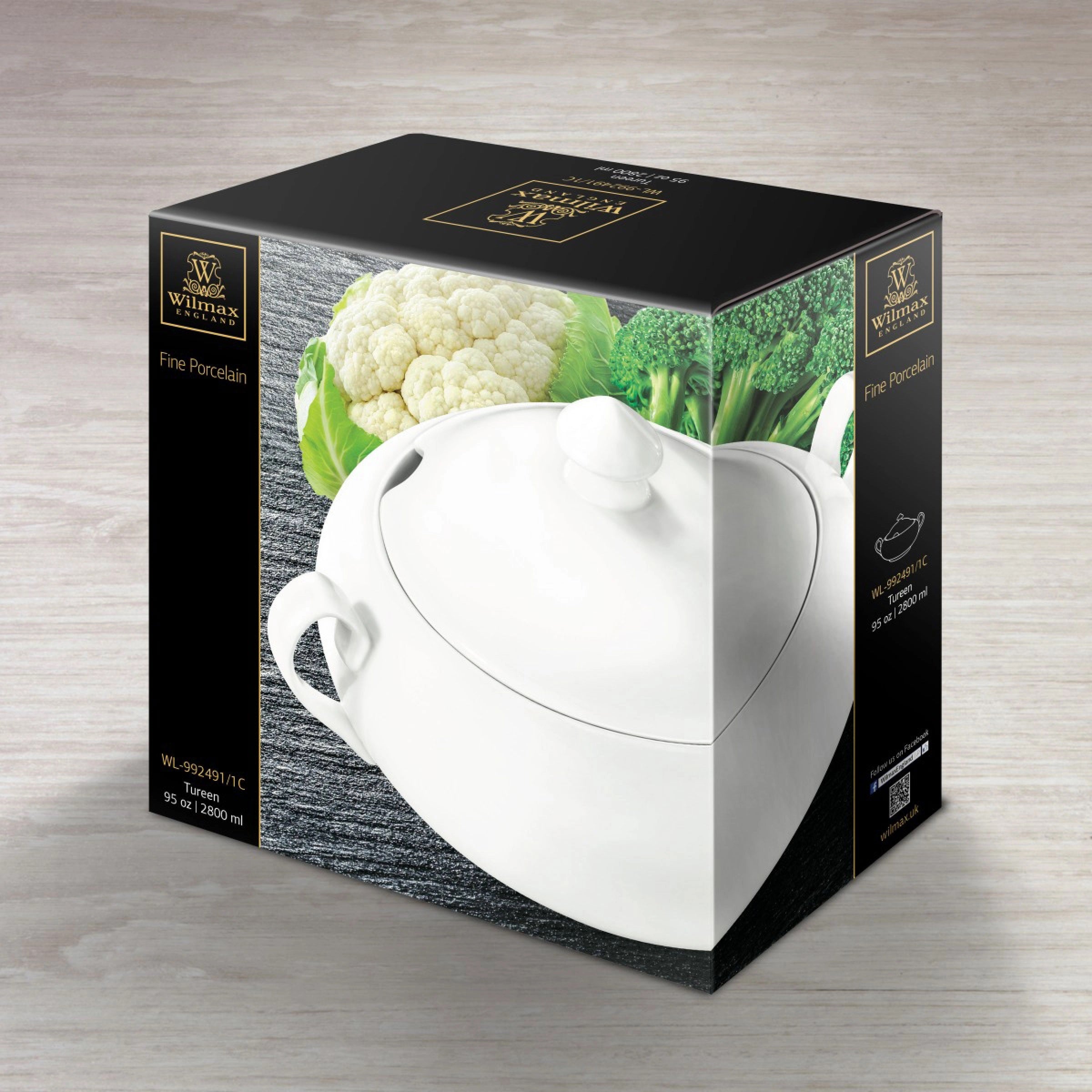 Wilmax Porselen Terrin, 2800ml, Beyaz | WL-992491/1C