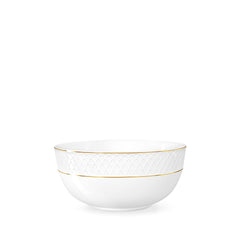 Wilmax Porzellanschale mit Goldrand, Weiß-Gold, 930 ml, 16 cm – WL‑880102368/A