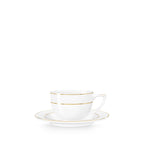 Wilmax Cappuccino Tasse mit Untertasse 170 ml Weiß Porzellan WL-880102402/AB